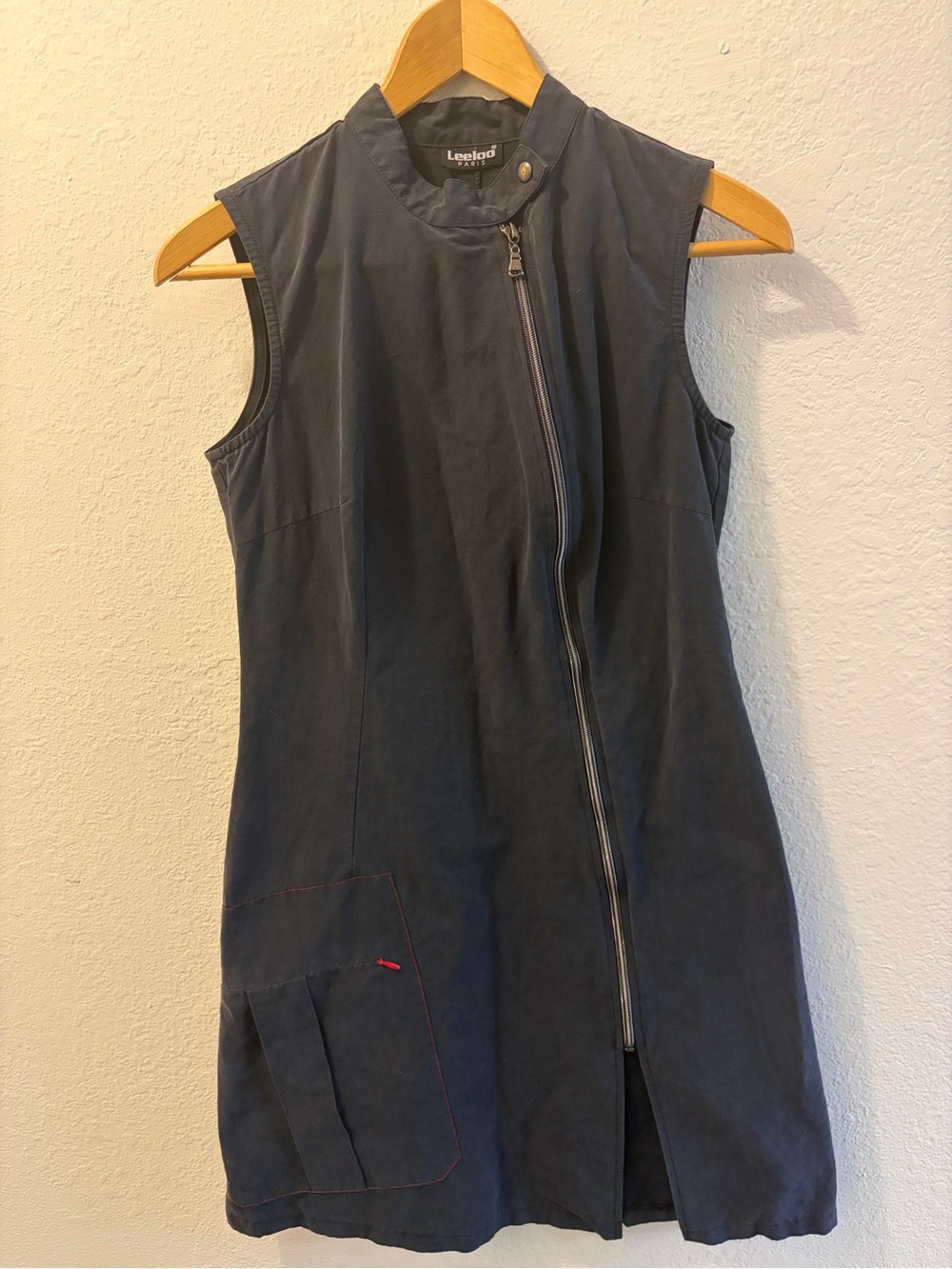 Women’s All BLK/Red Leeloo Paris sleeveless asymmetrical dress